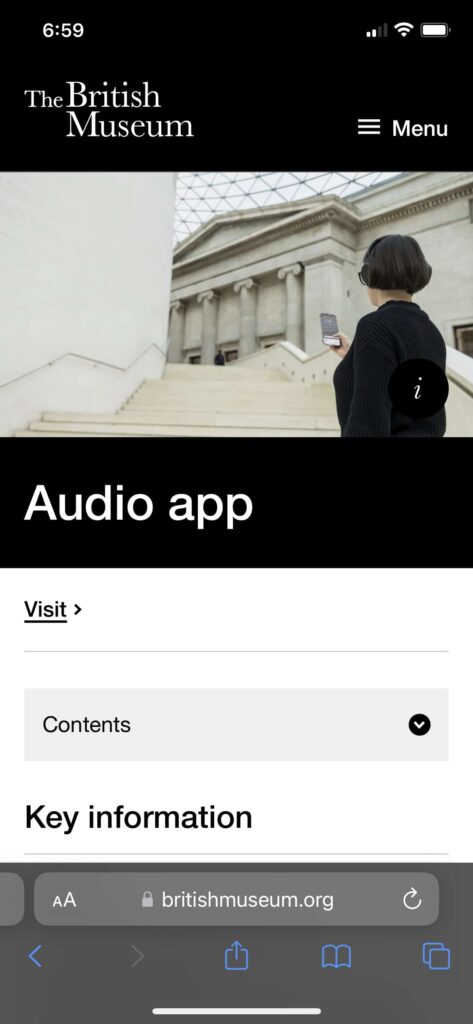 British Museum with kids, audio guide