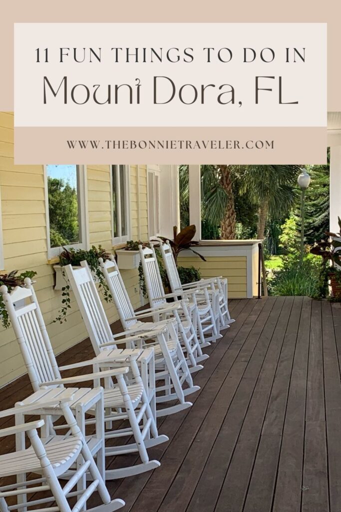 things to do in Mount Dora, porch chairs Pin