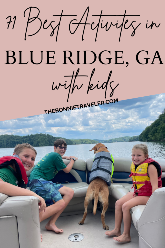 Blue Ridge, GA, kids on a boat