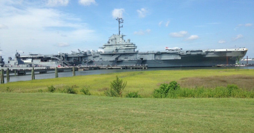 multigenerational family weekend in Charleston, USS Yorktown battleship