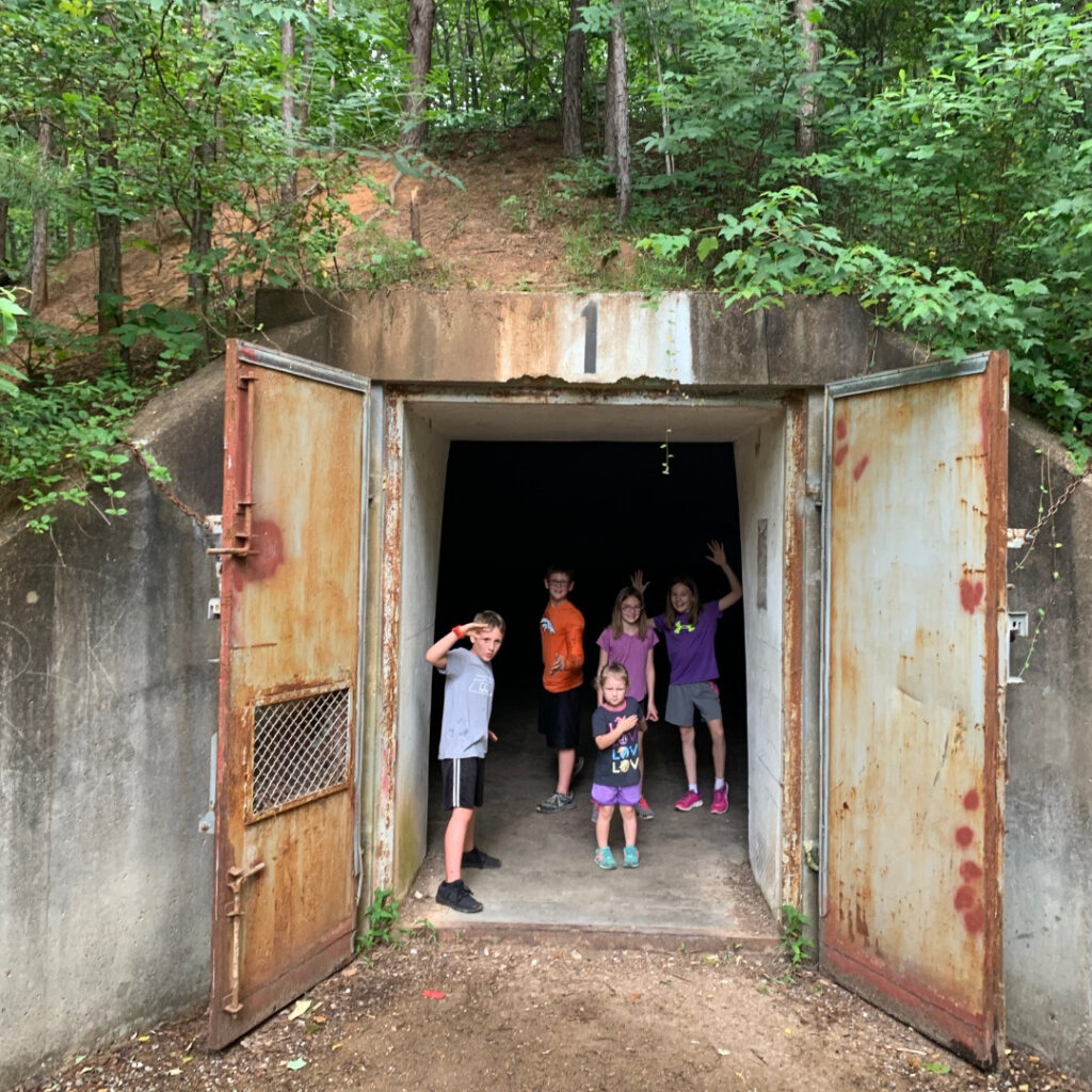 Chattanooga weekend getaway for families, kids in a bunker