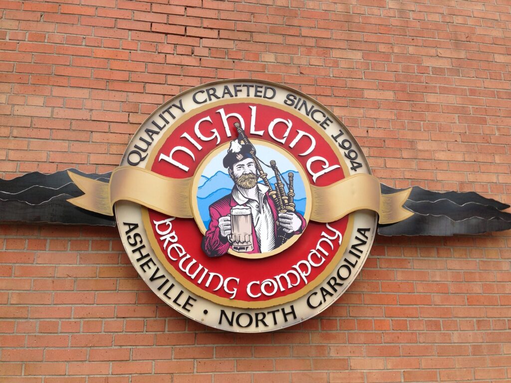 family weekend getaway in Asheville, highland brewery logo
