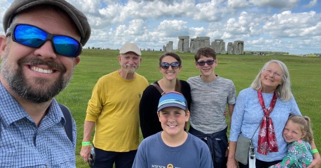 Stonehenge, England family picture
