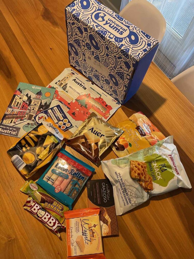 Universal Yums review for families, yum box