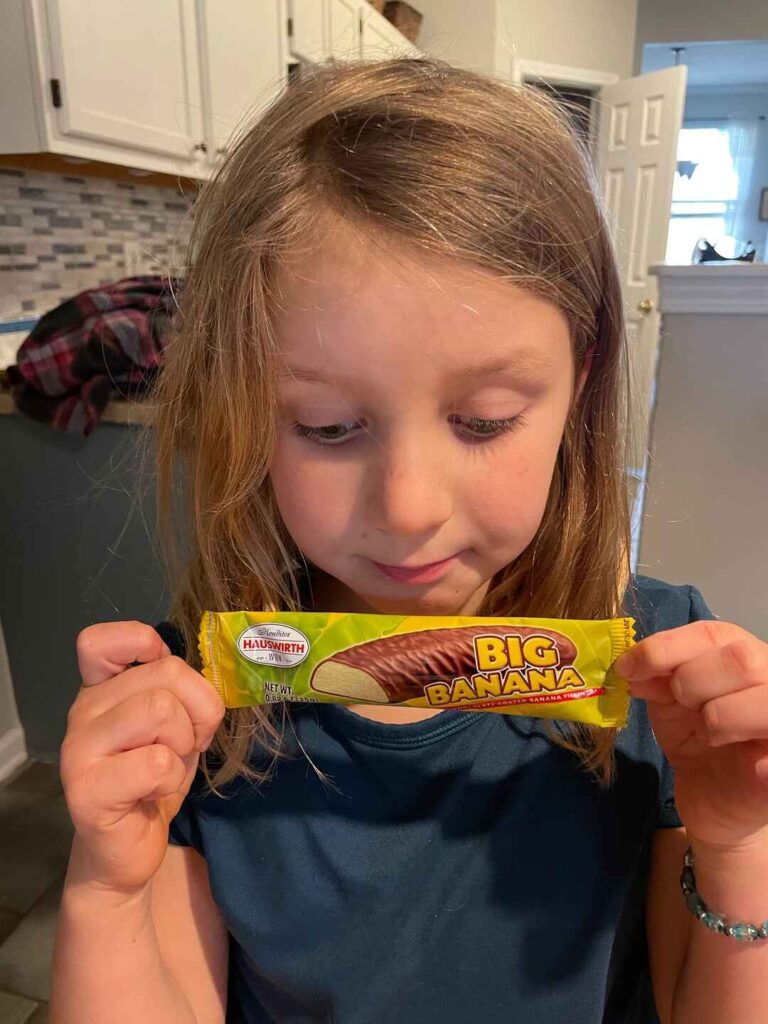 Universal Yums review for families, girl with a snack