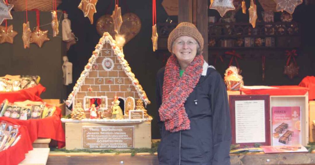 Gingerbread house at European Christmas Market
